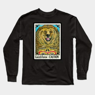 CAUTION Grizzly Bear Totem Long Sleeve T-Shirt